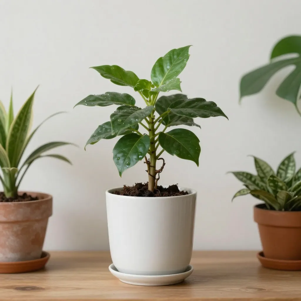 Moisture-boosting houseplants in modern interior